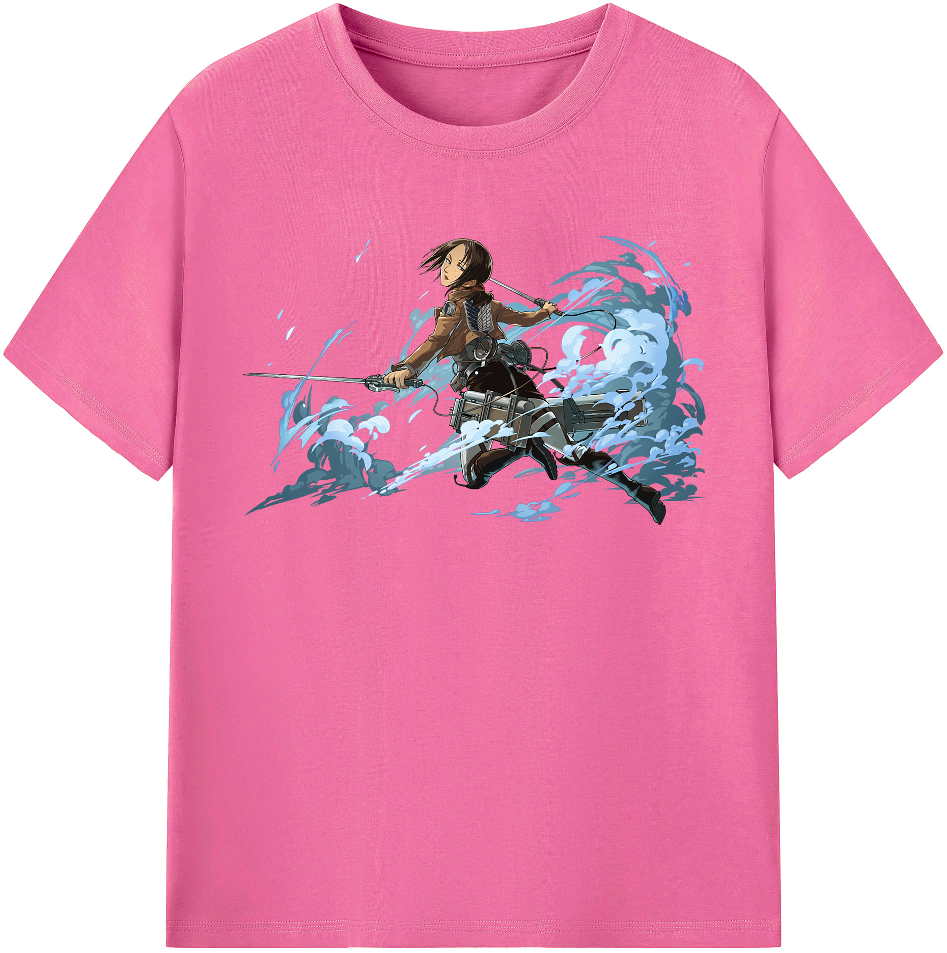 （画像用） 進撃の巨人 Attack on Titan レディースカジュアルプリントTシャツ（綿100％）